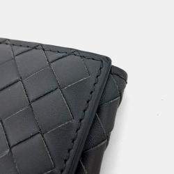 مملوكة مسبقًا Bottega Veneta Grey Leather Mesh Long Wallet