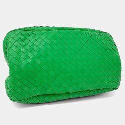 مملوكة مسبقًا Bottega Veneta Green Leather mesh tote bag