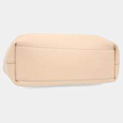 Pre Owned حقيبة بوتيغا فينيتا جلد بيج بوينت