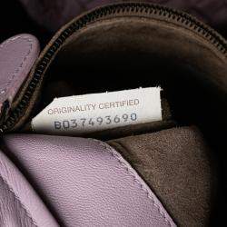 Pre Owned Bottega Veneta Purple Medium Nappa Intrecciato Bella Tote
