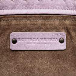 Pre Owned Bottega Veneta Purple Medium Nappa Intrecciato Bella Tote