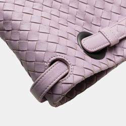 Pre Owned Bottega Veneta Purple Medium Nappa Intrecciato Bella Tote