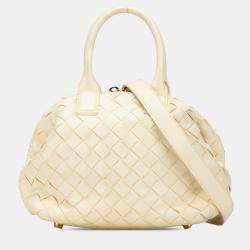 مملوكة مسبقًا حقيبة ساتشل بوتيغا فينيتا باوليتو نابا إنتريشياتو أصفر صغير