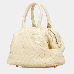 مملوكة مسبقًا حقيبة ساتشل بوتيغا فينيتا باوليتو نابا إنتريشياتو أصفر صغير