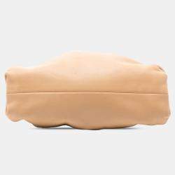 Pre Owned Bottega Veneta Brown Lambskin The Mini Pouch Crossbody