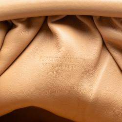 Pre Owned Bottega Veneta Brown Lambskin The Mini Pouch Crossbody