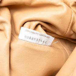 Pre Owned Bottega Veneta Brown Lambskin The Mini Pouch Crossbody