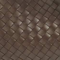 مملوكة مسبقًا حقيبة بوتيغا فينيتا وذروة جلد انتريشياتو أبيض سردين