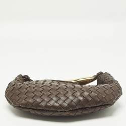 مملوكة مسبقًا حقيبة بوتيغا فينيتا وذروة جلد انتريشياتو أبيض سردين