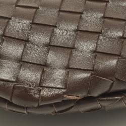 مملوكة مسبقًا حقيبة بوتيغا فينيتا وذروة جلد انتريشياتو أبيض سردين