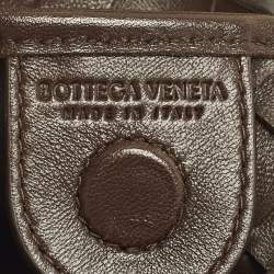 مملوكة مسبقًا حقيبة بوتيغا فينيتا وذروة جلد انتريشياتو أبيض سردين