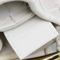 مملوكة مسبقًا Bottega Veneta White Baby Lambskin Intrecciato Sardine