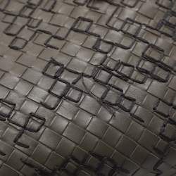 مملوكة مسبقًا حقيبة يد بوتيغا فينيتا روما متوسطة جلد إنتريشياتو بيج