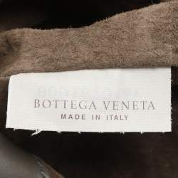 مملوكة مسبقًا حقيبة يد بوتيغا فينيتا روما متوسطة جلد إنتريشياتو بيج