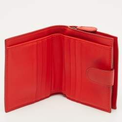 مملوكة مسبقًا محفظة كومباكت بوتيغا فينيتا جلد إنترشياتو وردي 