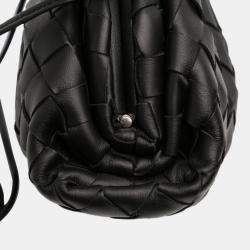 Pre Owned حقيبة بوتيغا فينيتا ذا ميني كروس بودي جلد نابا إنترشياتو أسود