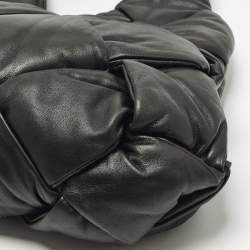 مملوكة مسبقًا Bottega Veneta Padded Lock Black Leather Shoulder Bag