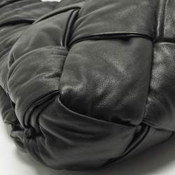 مملوكة مسبقًا Bottega Veneta Padded Lock Black Leather Shoulder Bag