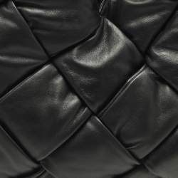 مملوكة مسبقًا Bottega Veneta Padded Lock Black Leather Shoulder Bag