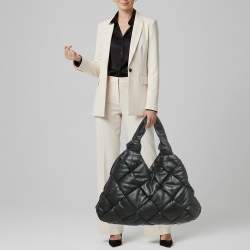 مملوكة مسبقًا Bottega Veneta Padded Lock Black Leather Shoulder Bag