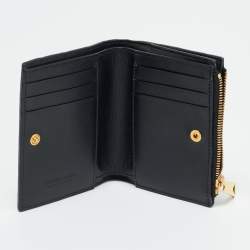 Pre Owned محفظة بائفة بوتيغا فينيتا جلد أنترشياتو أسود