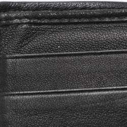 Pre Owned Bottega Veneta Black Intrecciato Leather French Wallet