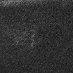 Pre Owned Bottega Veneta Black Intrecciato Leather French Wallet