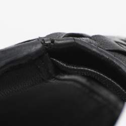 Pre Owned Bottega Veneta Black Intrecciato Leather French Wallet