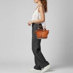 مملوكة مسبقًا حقيبة بوتيغا فينيتا تامبورا جلد انتريتشياتو برتقالي