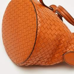 مملوكة مسبقًا حقيبة بوتيغا فينيتا تامبورا جلد انتريتشياتو برتقالي