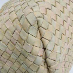 مملوكة مسبقًا Bottega Veneta Intrecciato Cabas PM Leather Tote Bag Cream