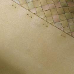 مملوكة مسبقًا Bottega Veneta Intrecciato Cabas PM Leather Tote Bag Cream