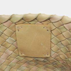 مملوكة مسبقًا Bottega Veneta Intrecciato Cabas PM Leather Tote Bag Cream