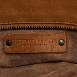 Pre Owned Bottega Veneta Brick Brown Intrecciato Leather Tote