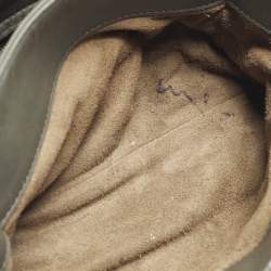 Pre Owned Bottega Veneta Olimpia Small Grey Intrecciato Leather Shoulder Bag