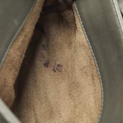 Pre Owned Bottega Veneta Olimpia Small Grey Intrecciato Leather Shoulder Bag