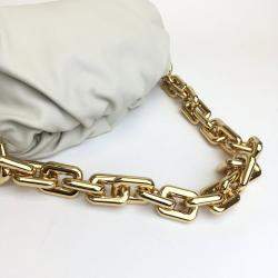 Pre Owned Bottega Veneta Beige Calf Chain Pouch