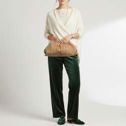 مملوكة مسبقًا حقيبة كلتش بوتيغا فينيتا ذا باوتش بني فليني كبيرة