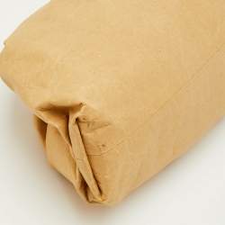 مملوكة مسبقًا Bottega Veneta The Pouch Beige Kraft Paper Carta Clutch