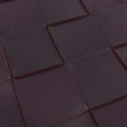 Pre Owned حقيبة كلتش بوتيغا فينيتا جلد شبكي بورغندي