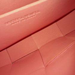 Pre Owned Bottega Veneta Pink Leather Cassette Belt Bag