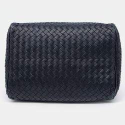 Pre Owned Bottega Veneta Black Leather Mesh Tote