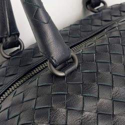Pre Owned Bottega Veneta Black Leather Mesh Tote