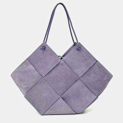 مملوكة مسبقًا Bottega Veneta Purple Suede Shoulder Bag
