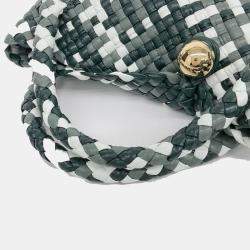 Pre Owned Bottega Veneta Green/Multicolor Leather Tosca