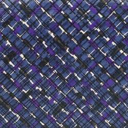 Pre Owned حقيبة كلتش بوتيغا فينيتا جلد بنفسجي/أزرق إنترشياتو بقلاب