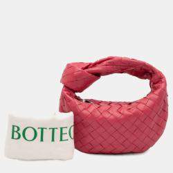 Pre Owned Bottega Veneta Pink Mini Nappa Intrecciato Jodie