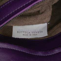 Pre Owned حقيبة يد بوتيغا فينيتا روما متوسطة نابا أنترشياتو أرجوانية مخيطة