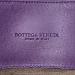 Pre Owned حقيبة يد بوتيغا فينيتا روما متوسطة نابا أنترشياتو أرجوانية مخيطة