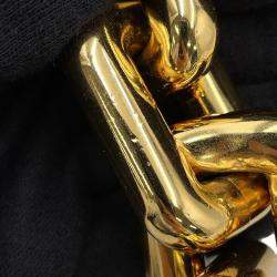 Pre Owned حقيبة كتف بوتيغا فينيتا ذا تشين باوتش جلد أسود